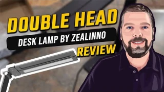 Zealinno Double Head LED Desk Lamp Review & Demo | With Charger