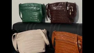 Guangzhou Wholesale Crocodile Pattern Faux Leather Shoulder Bag for Women