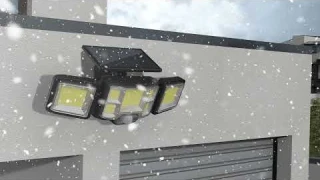 3 Heads 192 LED  Solar Security  Lights Outdoor  With Motion Sensor