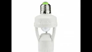 AC 110-220V 360 Degrees Pir Induction Motion Sensor IR Infrared Human E27 Plug Socket Switch Bas
