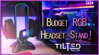 Gamer Aesthetic - Tilted Nation RGB Headset Stand Review! \\ Morse Code - PC Gaming Desk Setup