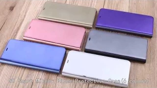 Luxury Flip Stand Clear View Smart Mirror Phone Case For iPhone and Samsung Galaxy   Cupid Box