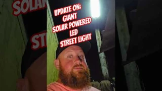 Update: Solar powered LED street light! #tiktokshop #review #solarlight #solarstreetlight