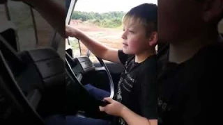 Boy drives defender