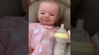 Lifelike Baby Doll Blinks and Smiles! 😱