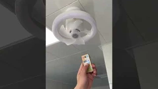 Product Link in Bio ✅ ( 178 ) 2in1 Radiant Rotating RC Ceiling Fan Lamp