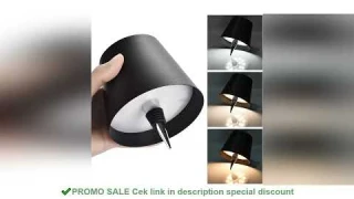 Wireless Bottle Table Lamp Touch Control of 3 Colors and Stepless Dimming Night Lamp Suitable for Ba