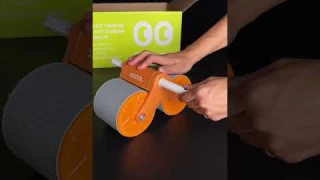 2 in 1 Auto Rebound Ab Roller Wheel for Workout With Elbow Supports|  Beginner Friendly