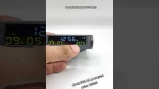 Digital LCD Solar Dashboard Clock - Thermometer - Date