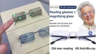Automatic zoom reading glasses